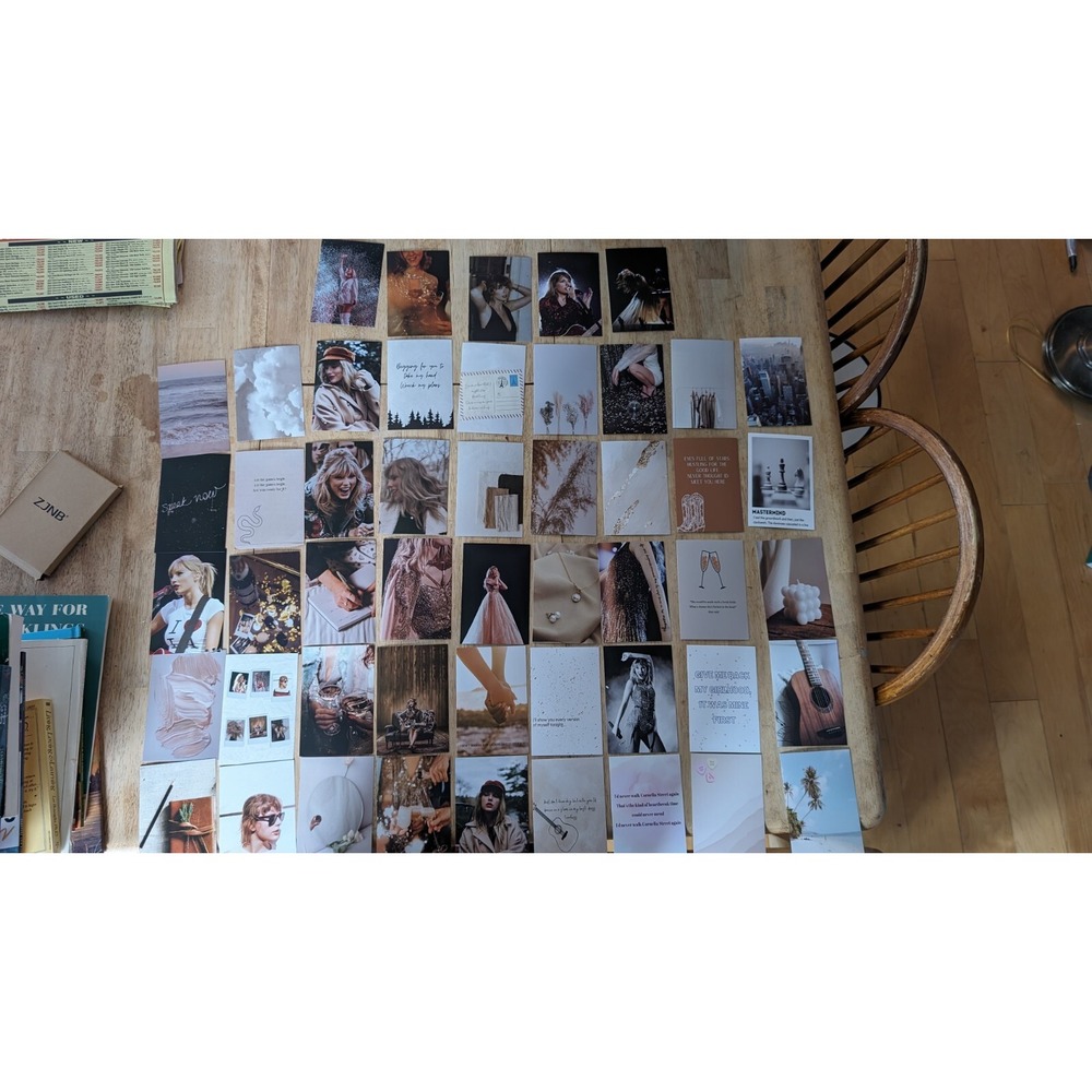 Set Of 50 Taylor Swift Song Aesthetic Posters Print Wall Art Unframed 4x6"